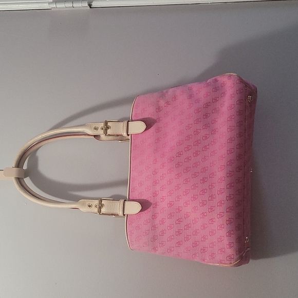 Dooney & Bourke Handbags - Dooney & Bourke Pink purse with Tan Straps